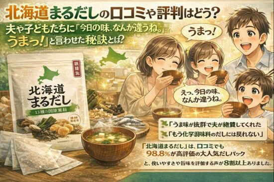 北海道まるだしの口コミや評判はどう？夫や子どもたちに「今日の味、なんか違うね。うまっ！」と言わせた秘訣とは？