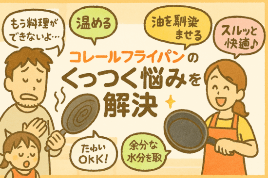 コレールフライパンくっつく