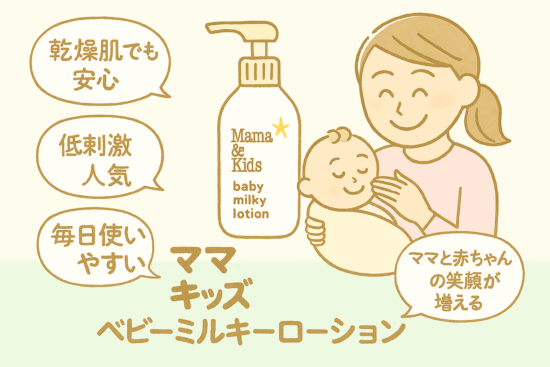 ママ アンド キッズ ベビー ミルキー ローションは.乳児湿疹ケアに使える？